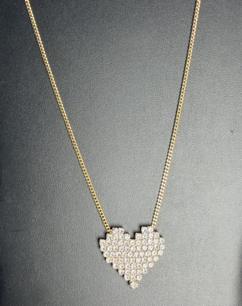 Tova Nk Heart with Crystals Clear