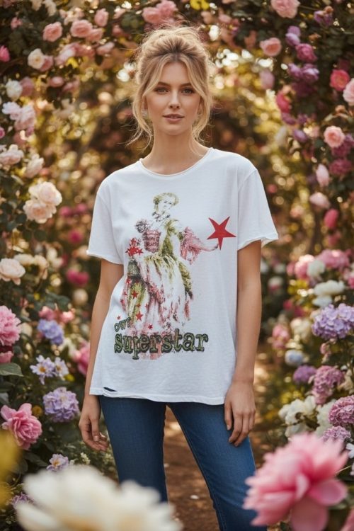 House of Jaded Gypsy Weathered and Worn T-Superstar